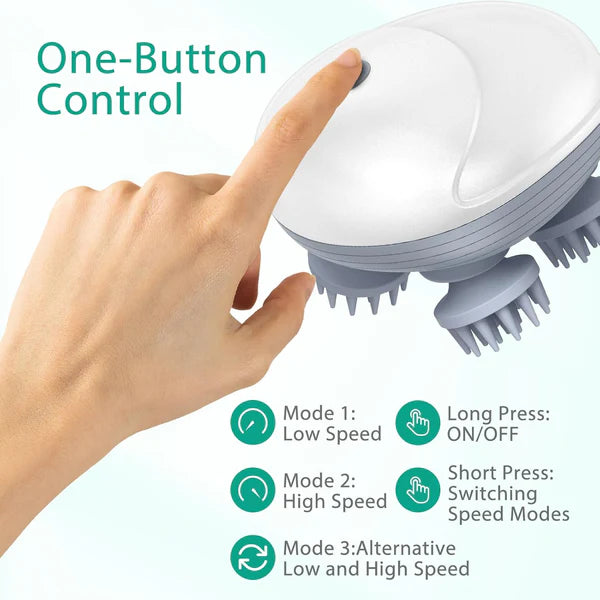 Electric Scalp Massager with Red Light Therapy