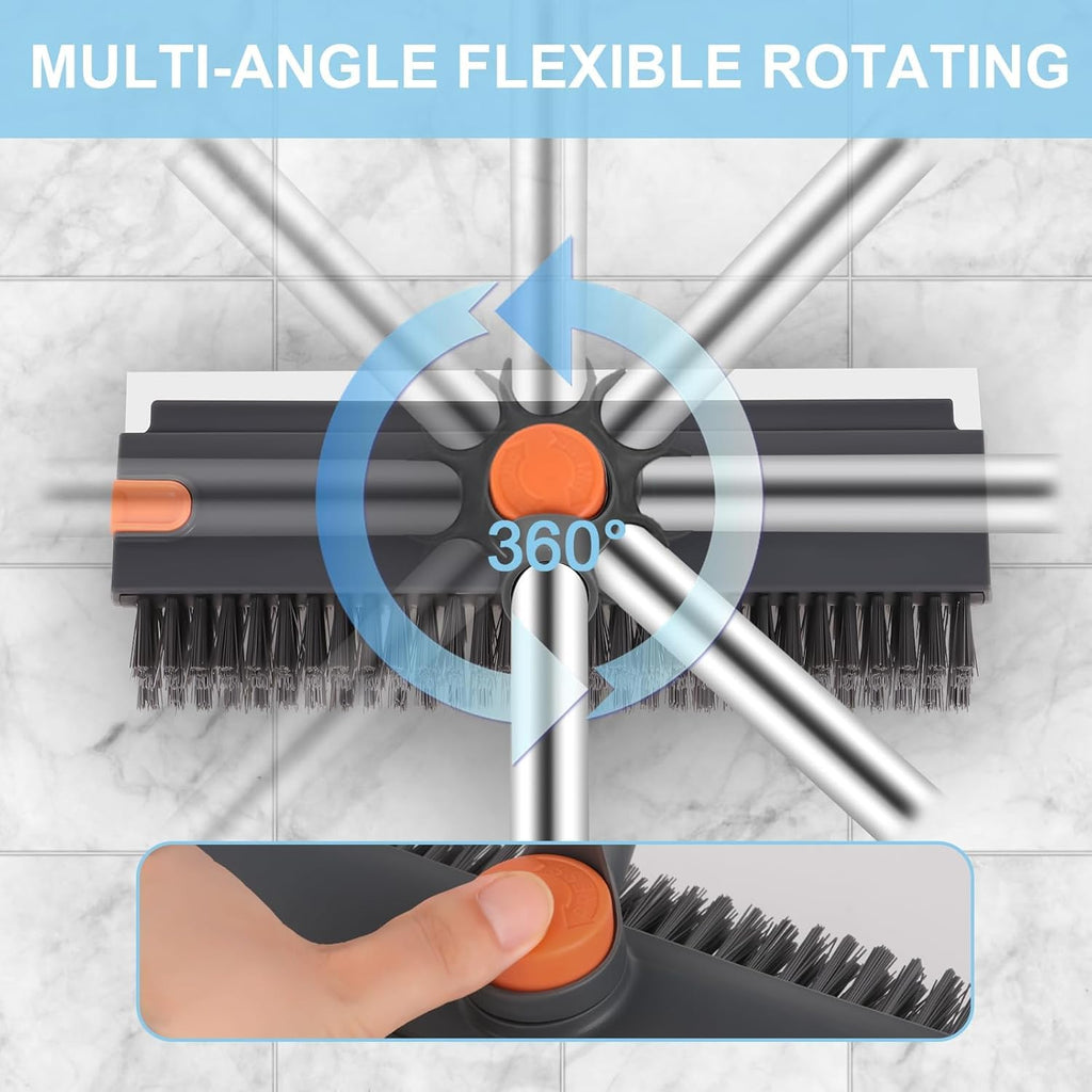 3 in 1 Bathroom Cleaning Brush with Wiper - Heavy Duty