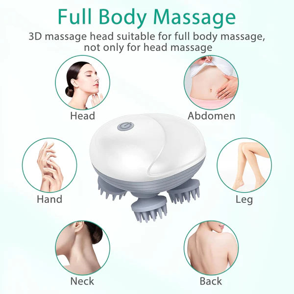Electric Scalp Massager with Red Light Therapy