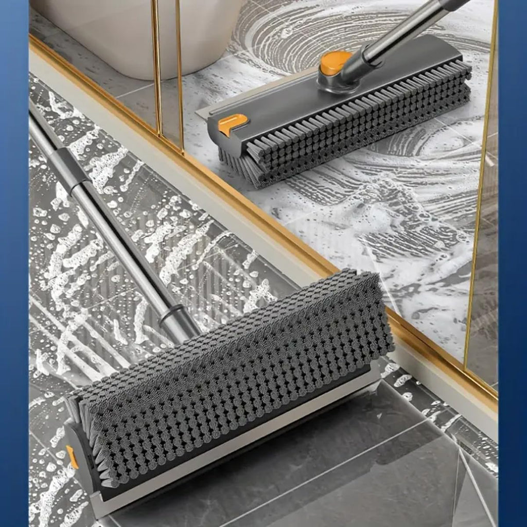 3 in 1 Bathroom Cleaning Brush with Wiper - Heavy Duty