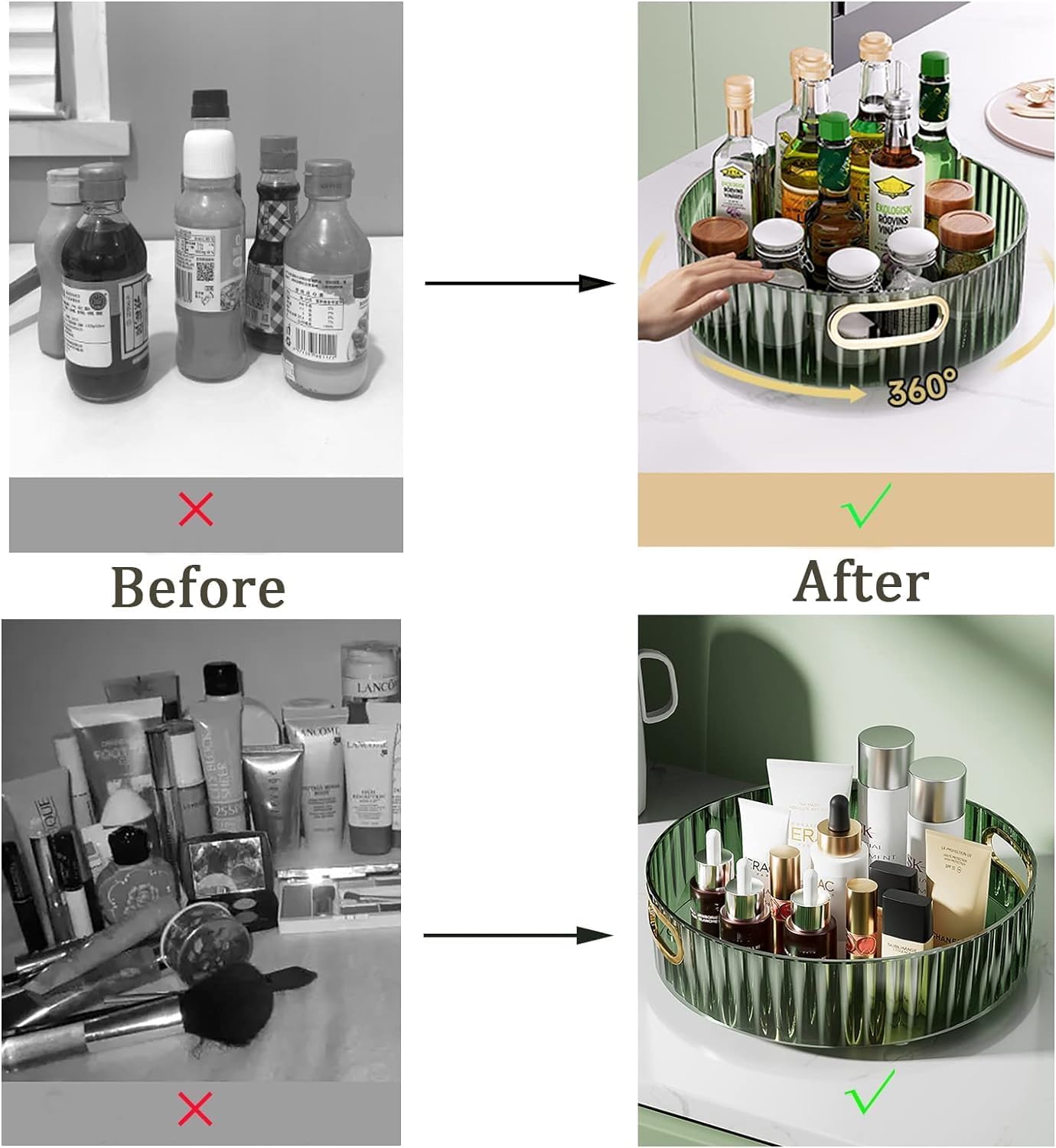 Premium Rotating Green Tray