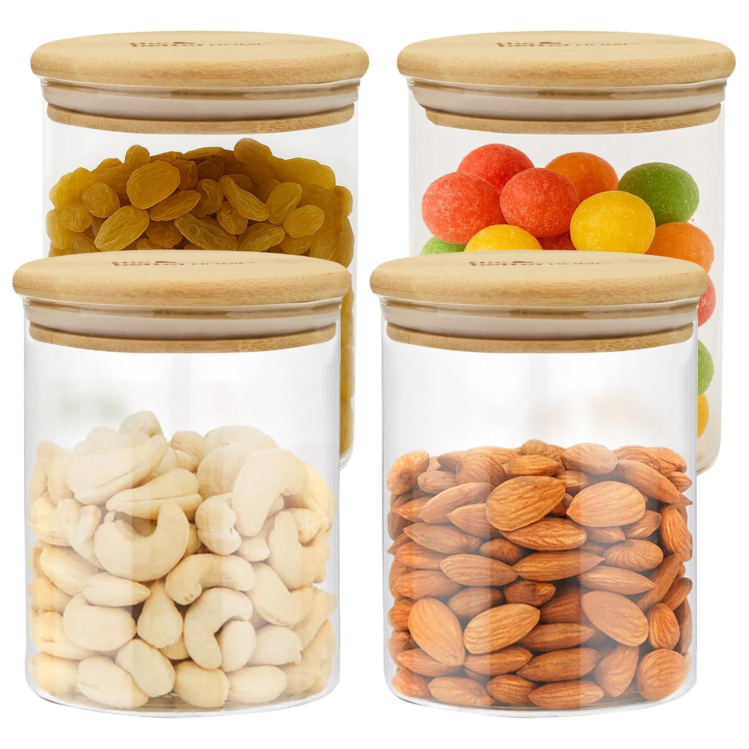 Airtight Borosilicate Glass Containers Set | Pack of 4 (600 ml)
