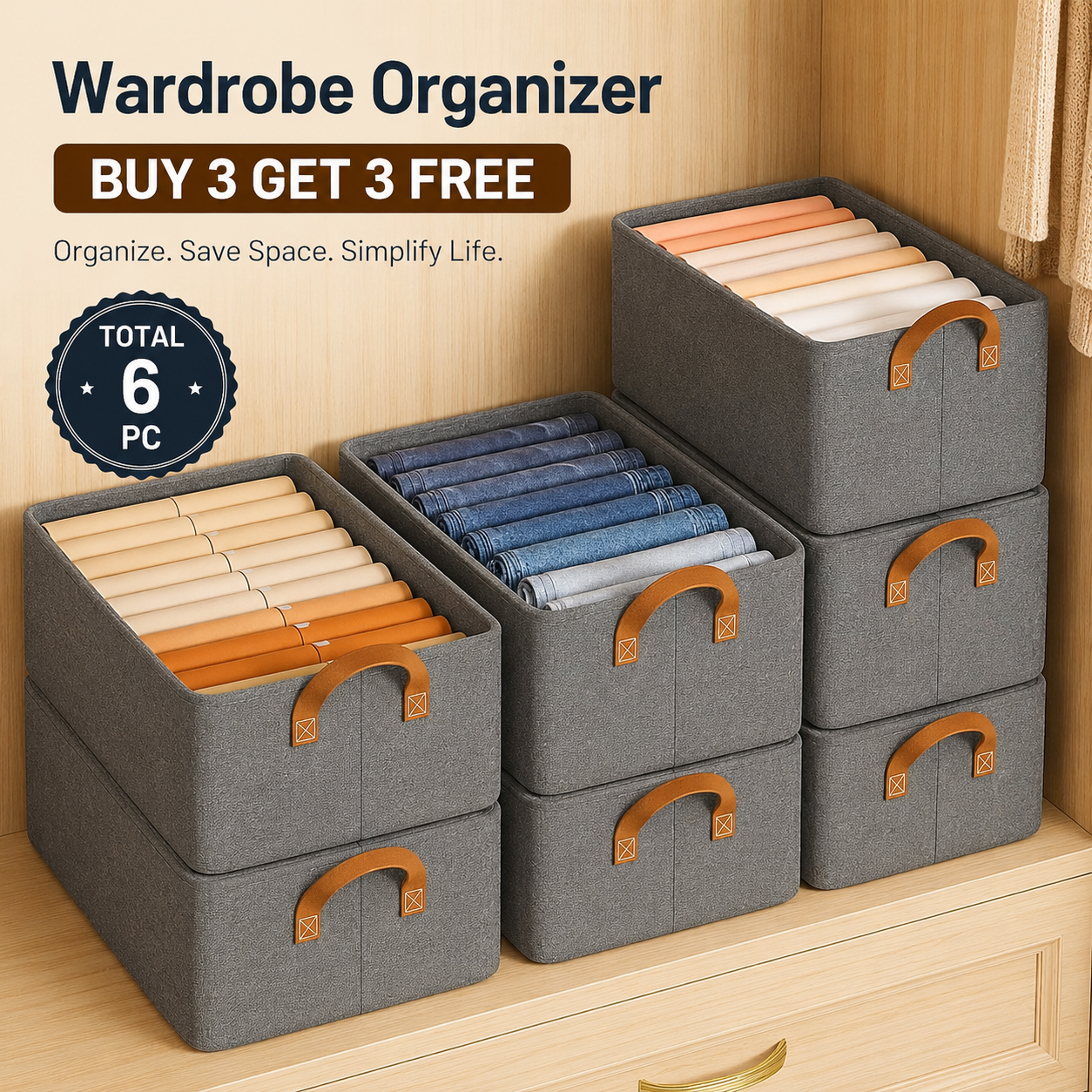 Foldable Wardrobe Organizer