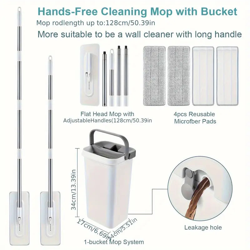 Flat Mop with Bucket