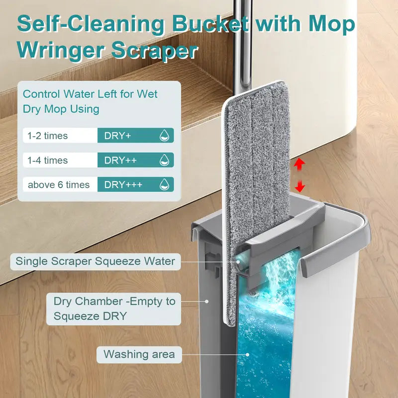 Flat Mop with Bucket